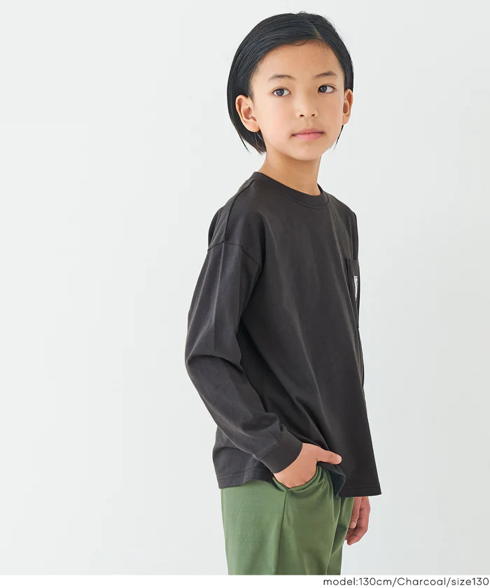 ネームポケット長袖Tシャツ キッズ メール便不可 - Image 5