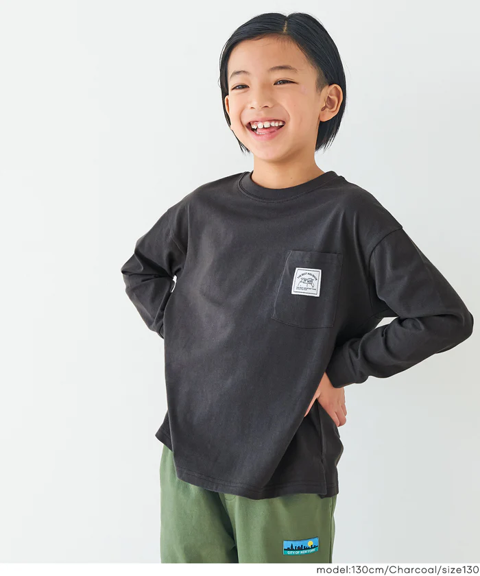 ネームポケット長袖Tシャツ キッズ メール便不可 - Image 6