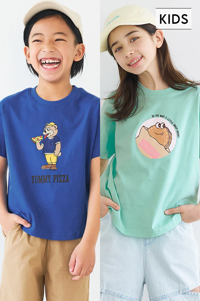アソートプリント半袖Tシャツ キッズ メール便不可