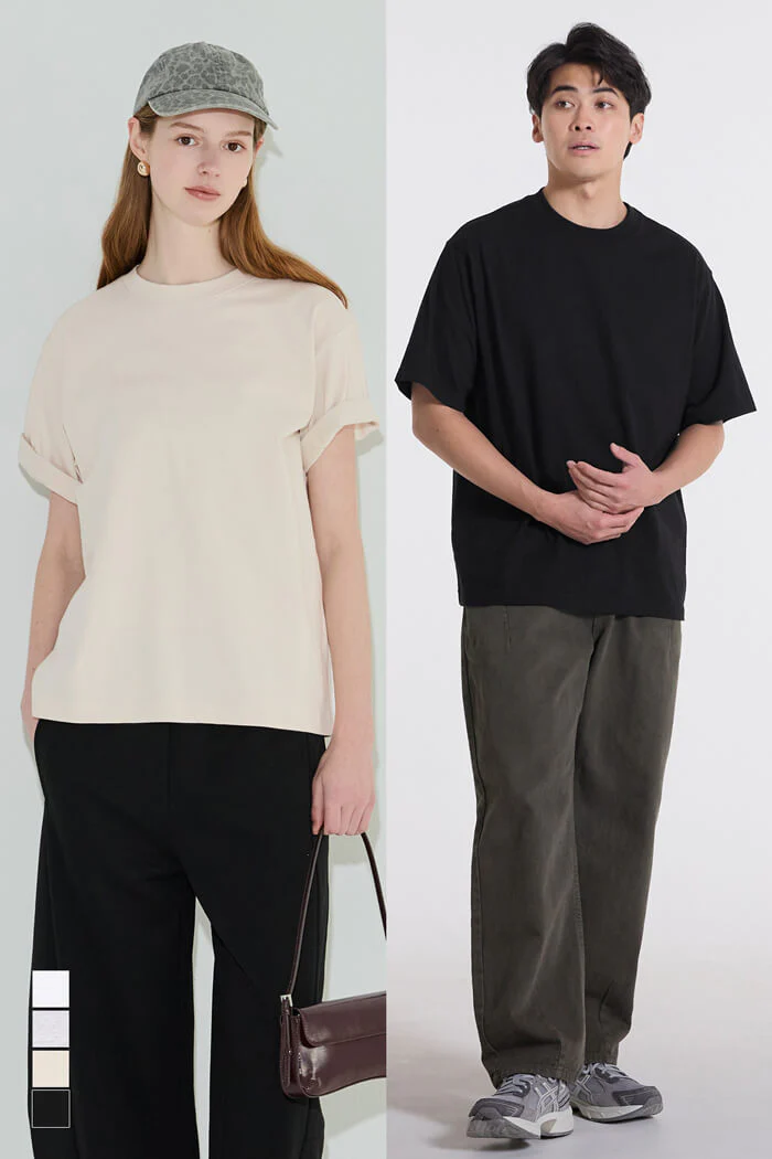 ベーシック半袖Tシャツ メンズ レディース メール便不可