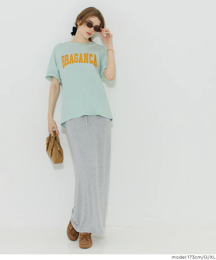 クルーネックロゴTシャツ レディース メール便不可 - Image 12