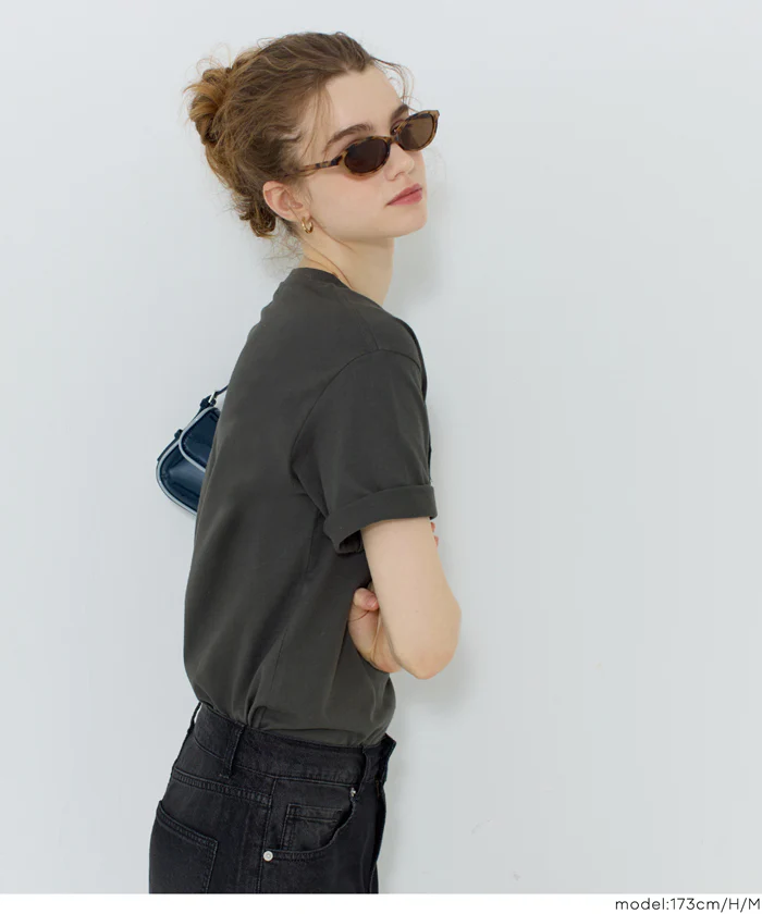 クルーネックロゴTシャツ レディース メール便不可 - Image 14