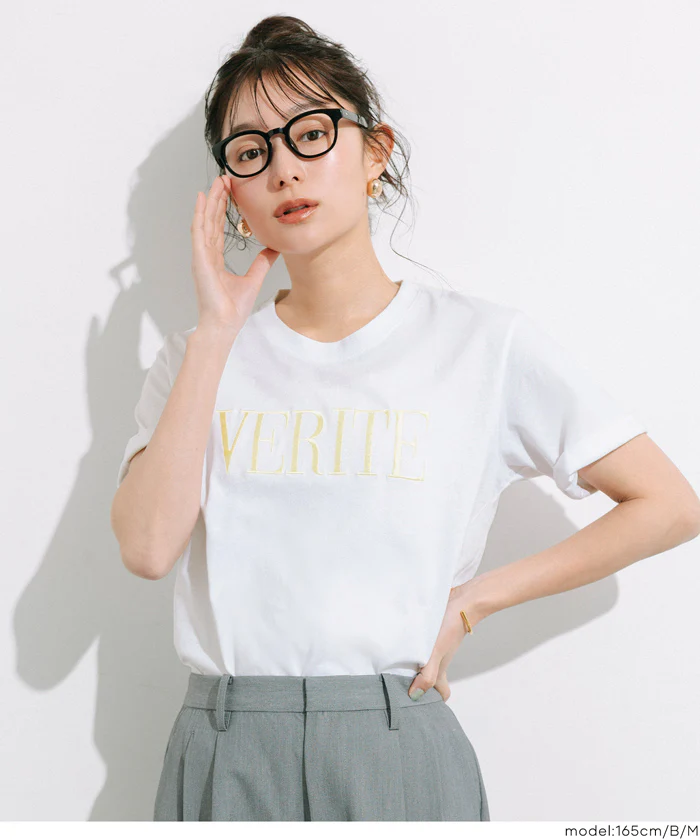 クルーネックロゴTシャツ レディース メール便不可 - Image 17