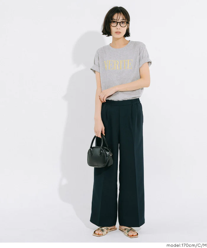 クルーネックロゴTシャツ レディース メール便不可 - Image 18