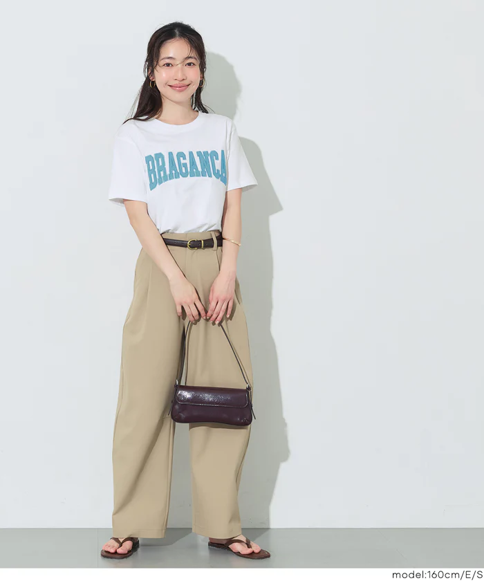 クルーネックロゴTシャツ レディース メール便不可 - Image 5
