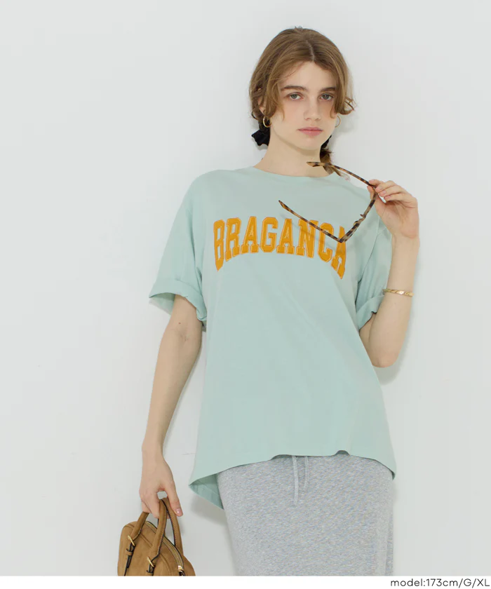 クルーネックロゴTシャツ レディース メール便不可 - Image 9