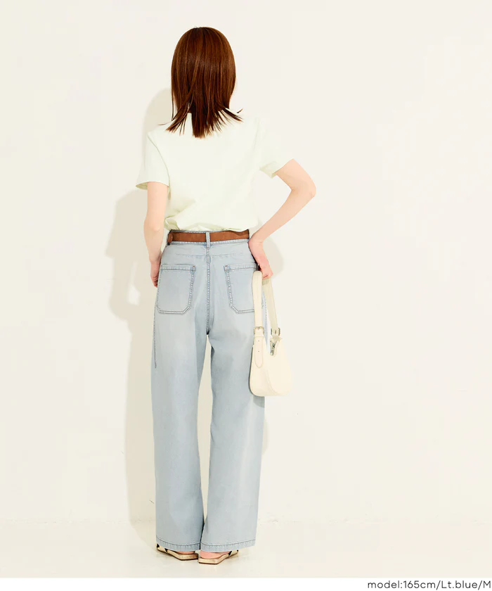サマーデニムバギーカーブパンツ レディース メール便不可 - Image 12