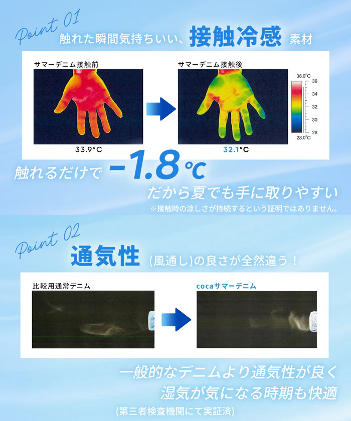 サマーデニムバギーカーブパンツ レディース メール便不可 - Image 3