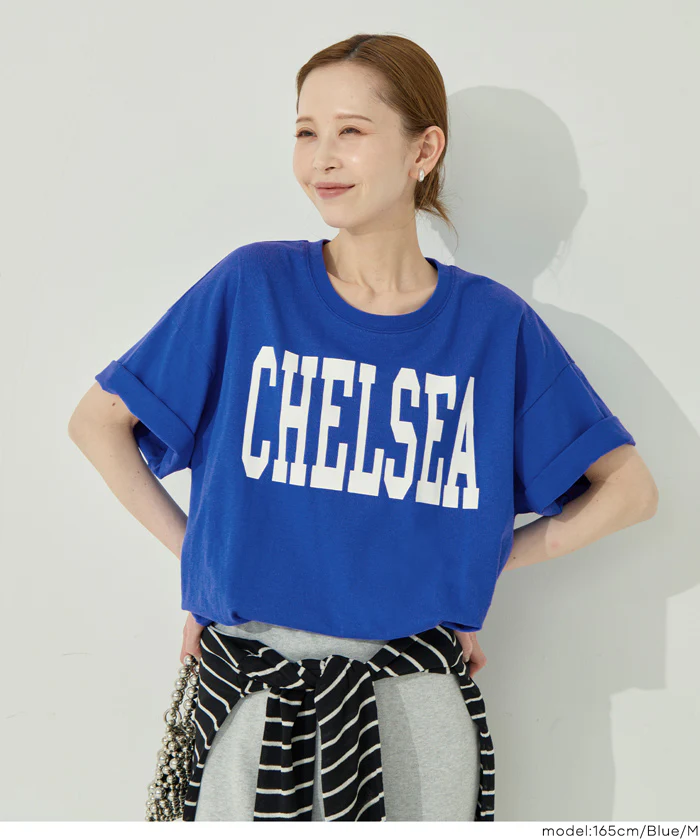 テールカットカレッジビッグTシャツ レディース メール便不可 - Image 13