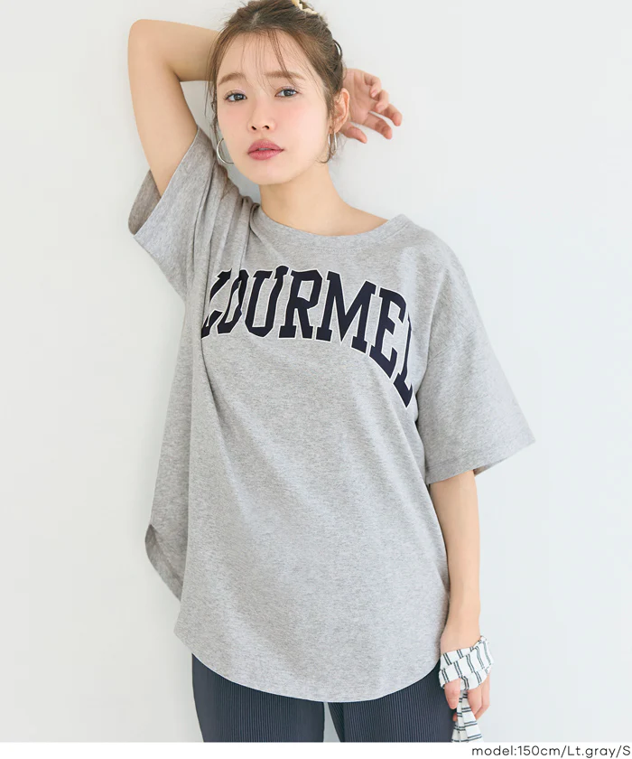 テールカットカレッジビッグTシャツ レディース メール便不可 - Image 15