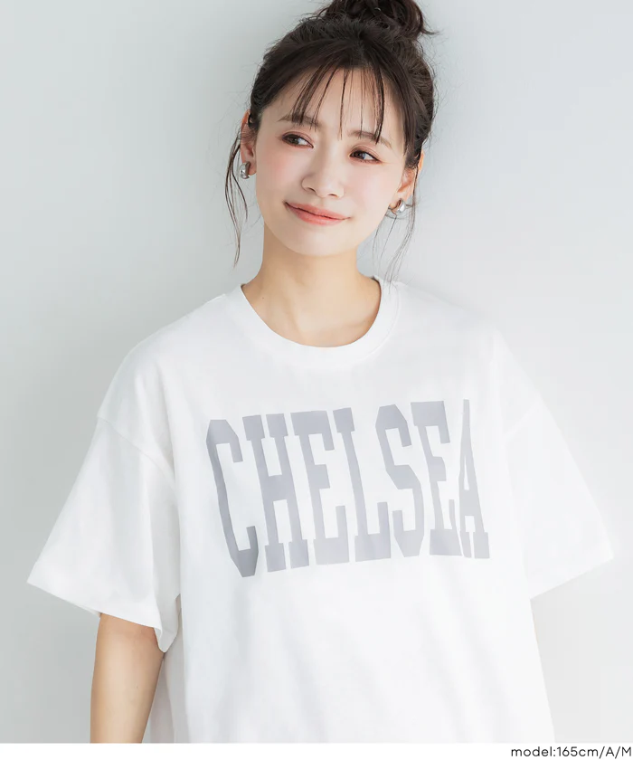 テールカットカレッジビッグTシャツ レディース メール便不可 - Image 4
