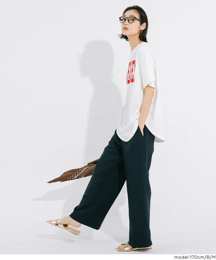 テールカットカレッジビッグTシャツ レディース メール便不可 - Image 8