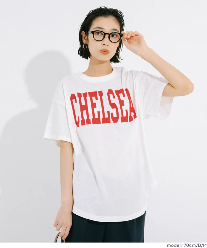 テールカットカレッジビッグTシャツ レディース メール便不可 - Image 9
