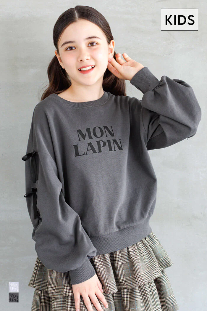 セール★1690円→1490円 シャーリング肩あきスウェットトップス キッズ メール便不可
