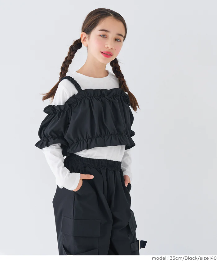 ビスチェ＆長袖Tシャツ 2点セット キッズ メール便不可 - Image 5
