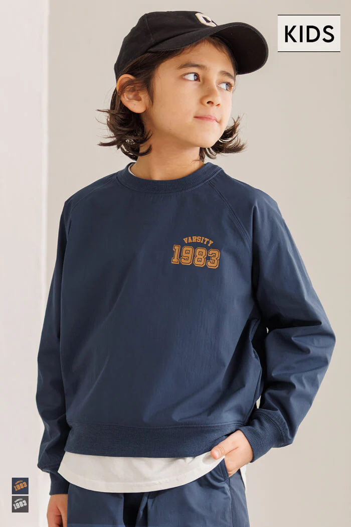 セール★1690円→990円 裏微起毛プリントラグラントップス キッズ メール便不可