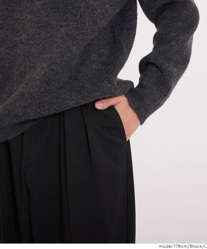 ソフトツイルタックテーパードパンツ メンズ メール便不可 - Image 13