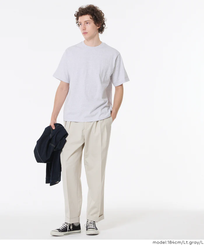 ソフトツイルタックテーパードパンツ メンズ メール便不可 - Image 7