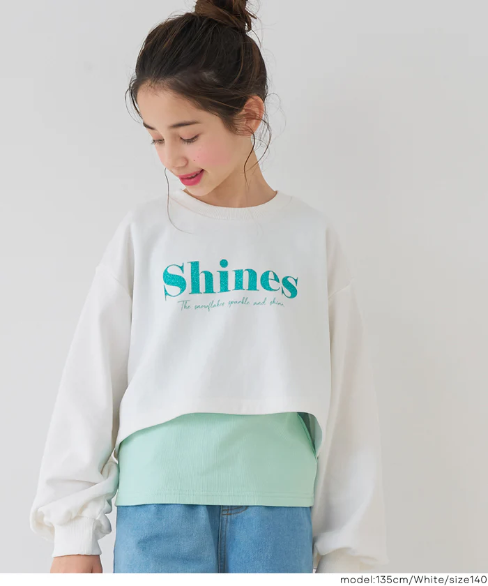 ラメプリントトップス＆タンクトップ 2点セット キッズ メール便不可 - Image 12