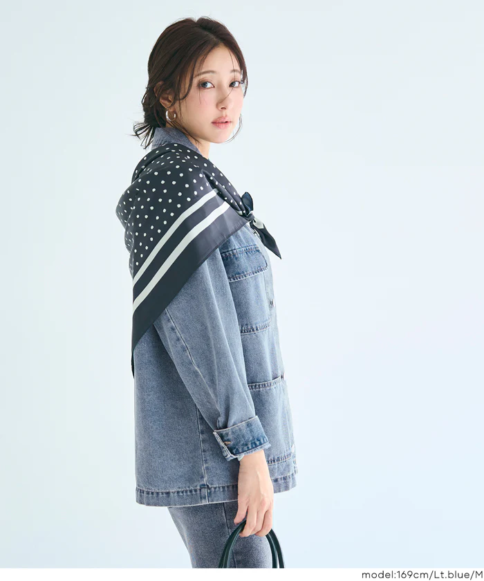デニムカバーオールジャケット レディース メール便不可 - Image 10