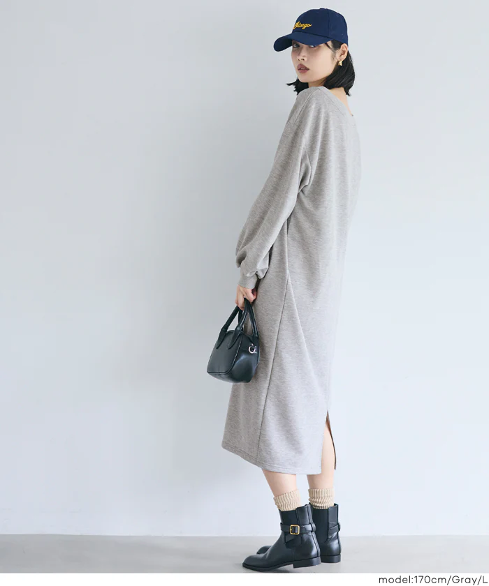 裏毛2wayオフショルダーワンピース レディース メール便不可 - Image 4