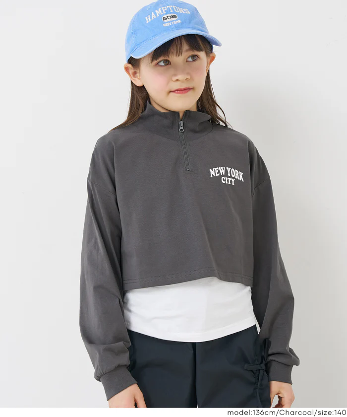ハーフジップトップス＆タンクトップ 2点セット キッズ メール便不可 - Image 8