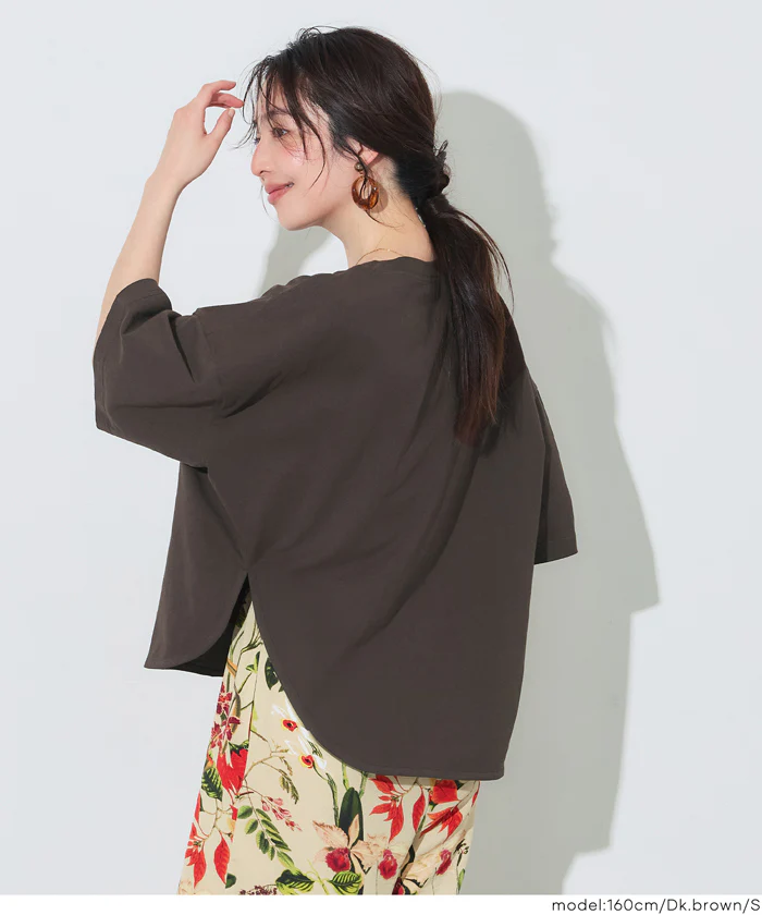 レギュラーオンス５分袖ビックTシャツ レディース メール便可 - Image 8
