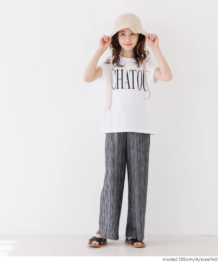親子お揃いウェーブプリーツパンツ キッズ メール便可 - Image 3