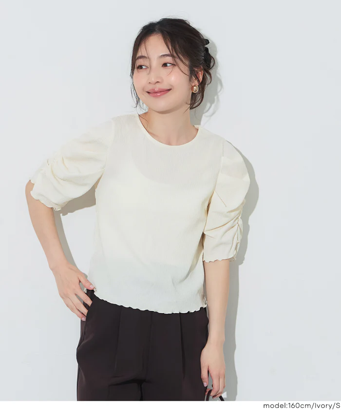 GW限定セール★ シボシャーリングトップス レディース メール便可 - Image 10