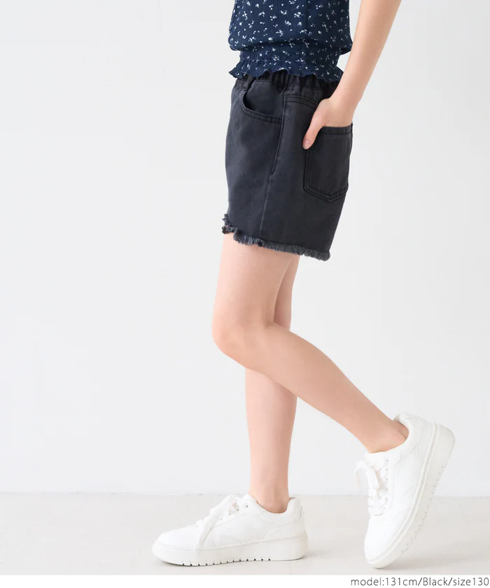 デニムダメージショートパンツ キッズ メール便不可 - Image 9