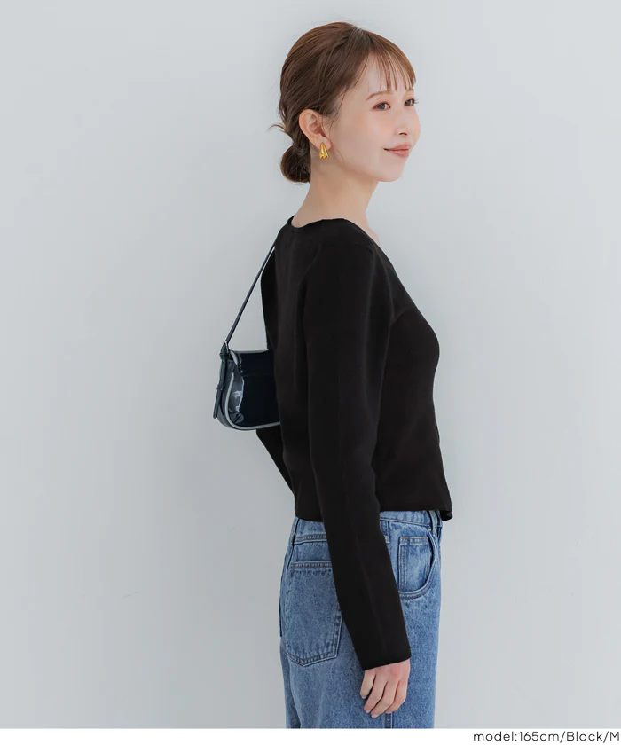 フロントスリットニットトップス ウォッシャブル レディース メール便不可 - Image 15
