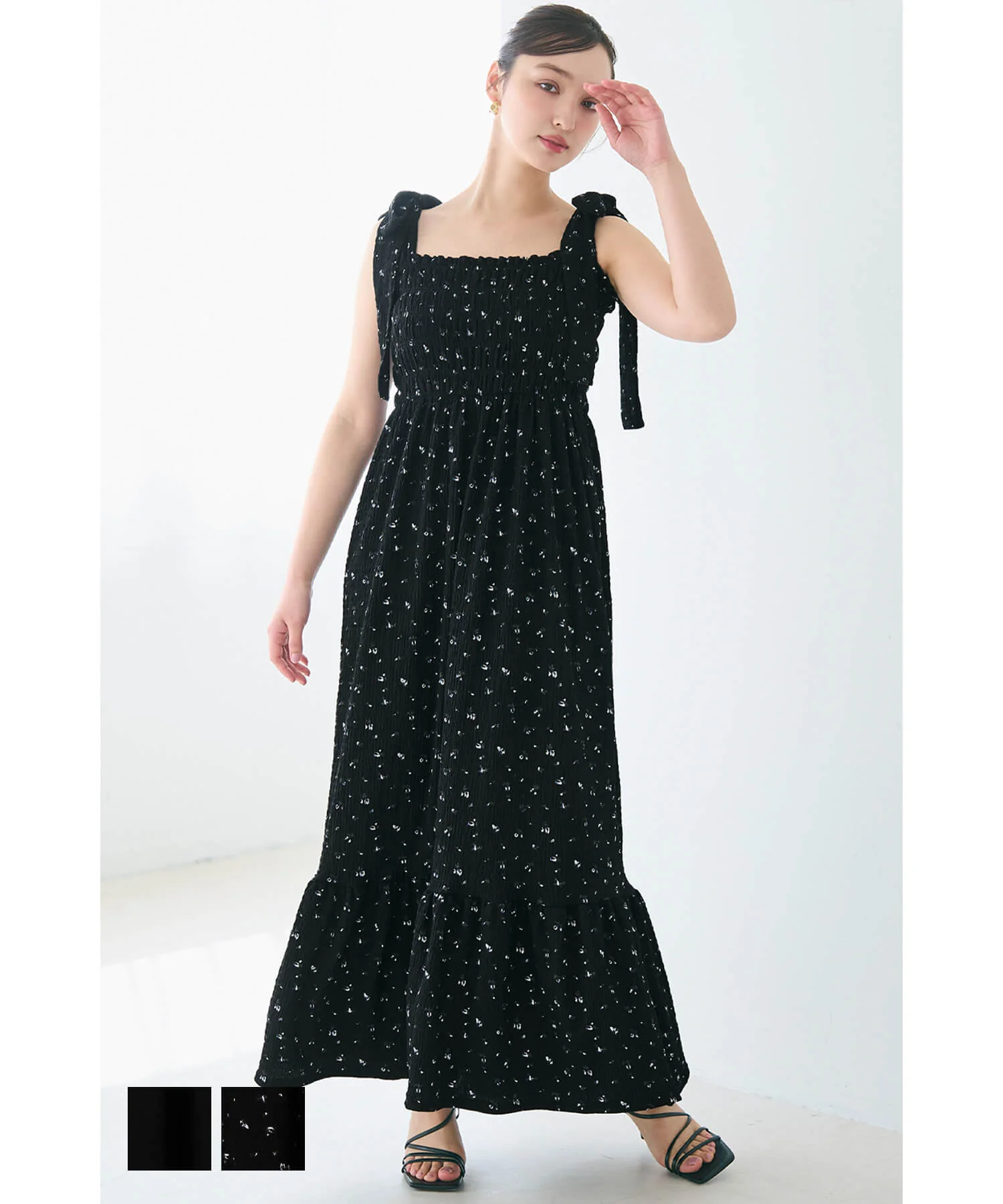 WEB限定セール ★2690円→890円シボシャーリング リボンワンピース レディース メール便不可
