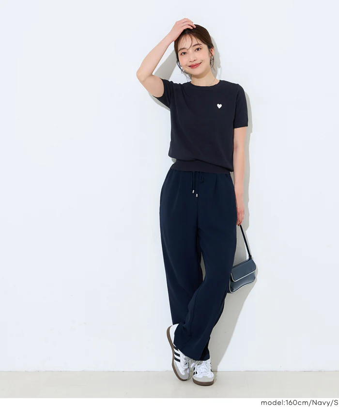 WEB限定セール ★1690円→890円シャリ感レーヨンロゴ刺繍ニット レディース メール便不可 - Image 7