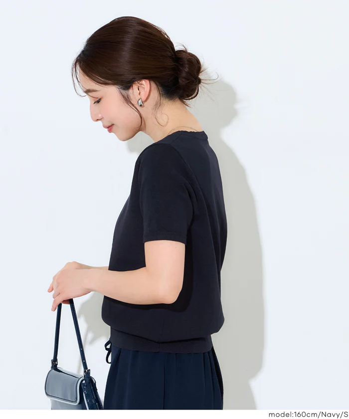 WEB限定セール ★1690円→890円シャリ感レーヨンロゴ刺繍ニット レディース メール便不可 - Image 8