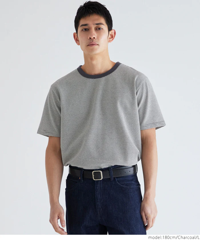 セール★1690円→1490円 ジャカードボーダーTシャツ メンズ メール便不可 - Image 11