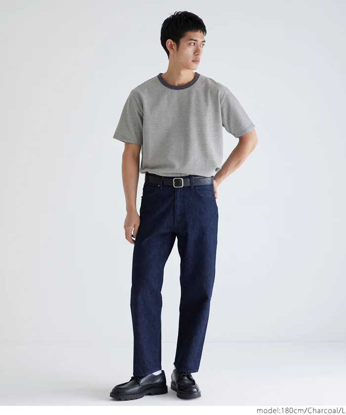 セール★1690円→1490円 ジャカードボーダーTシャツ メンズ メール便不可 - Image 7