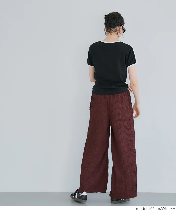 セール★1690円→990円 クロスシャーリングサイドリボンパンツ レディース メール便不可 - Image 11
