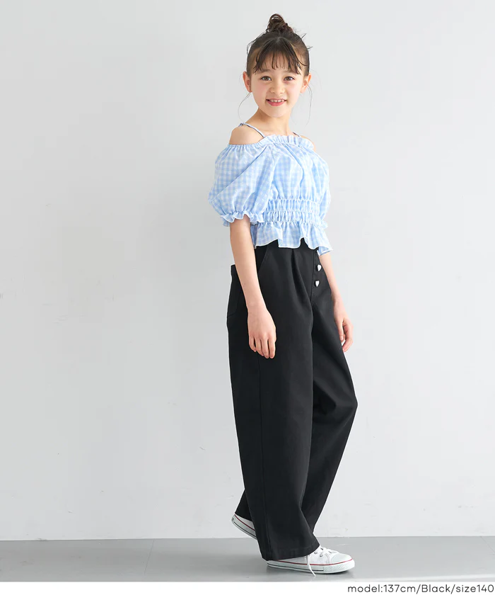 デニムハートボタンパンツ キッズ メール便不可 - Image 12