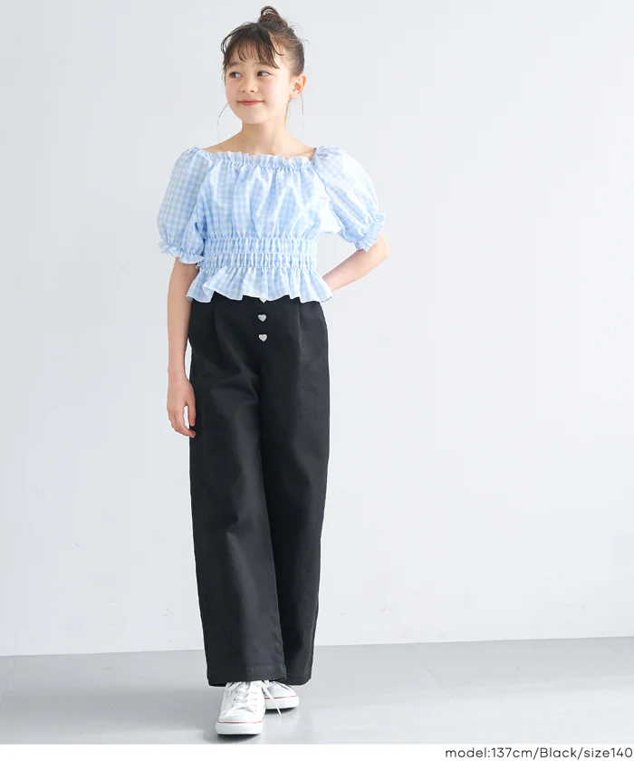 デニムハートボタンパンツ キッズ メール便不可 - Image 13