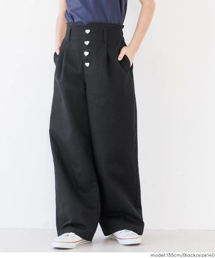 デニムハートボタンパンツ キッズ メール便不可 - Image 9