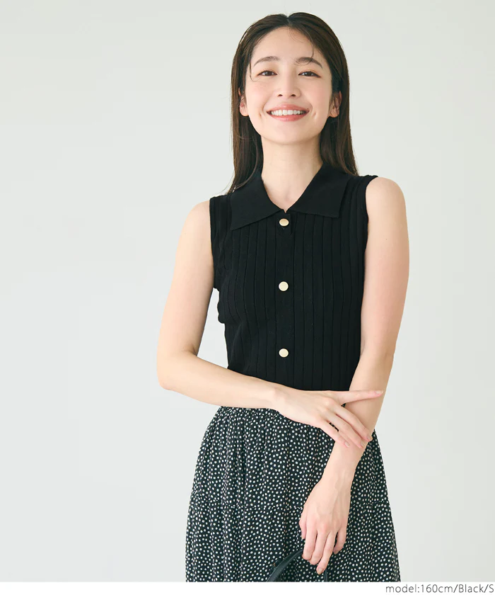 ワイドリブノースリーブポロ<br>レディース メール便可 - Image 5