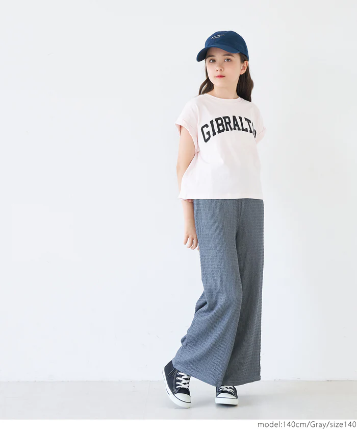 親子お揃いシボラメシャーリングイージーパンツ キッズ メール便不可 - Image 9