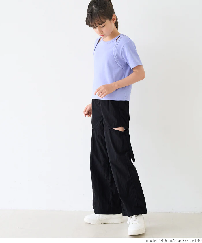 セール★1990円→1490円ワッシャーナイロンスリットベルトパンツ キッズ メール便不可 - Image 6