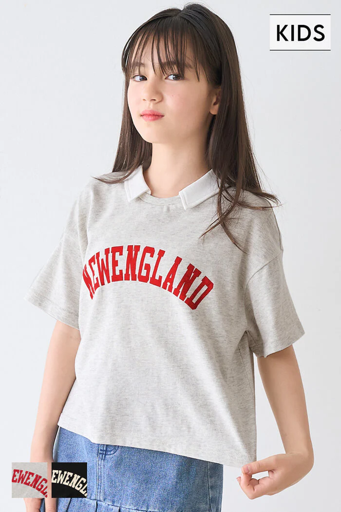 セール★1290円→990円ポロカラープリントトップス キッズ メール便不可