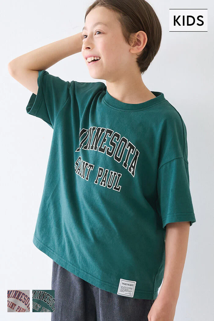 ロゴネームプリントTシャツ キッズ メール便不可