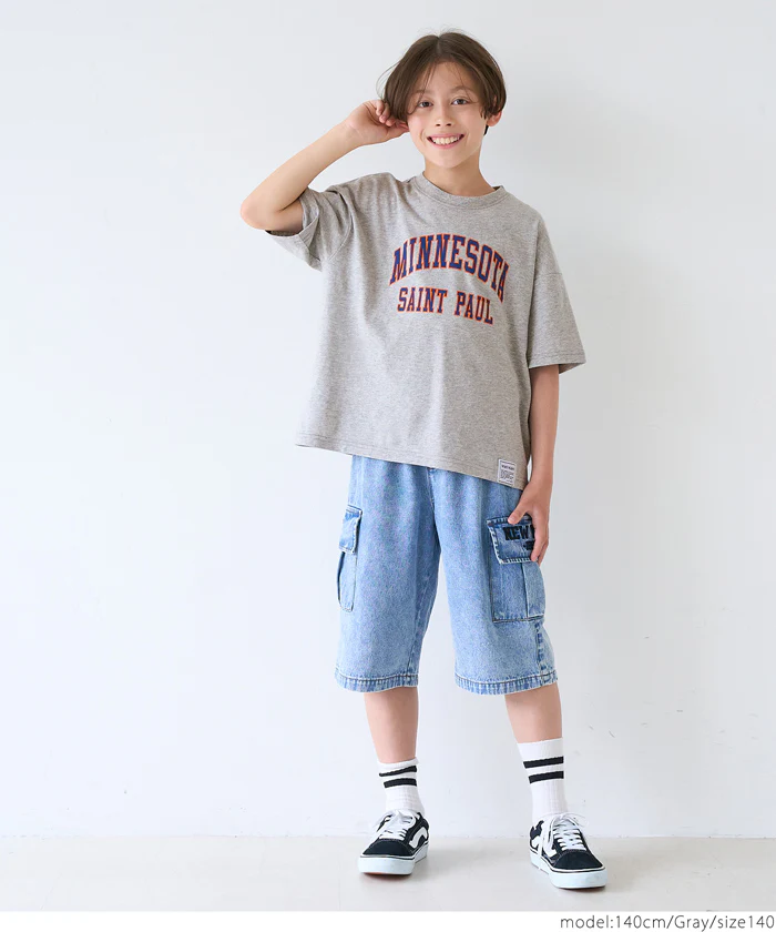 ロゴネームプリントTシャツ キッズ メール便不可 - Image 2