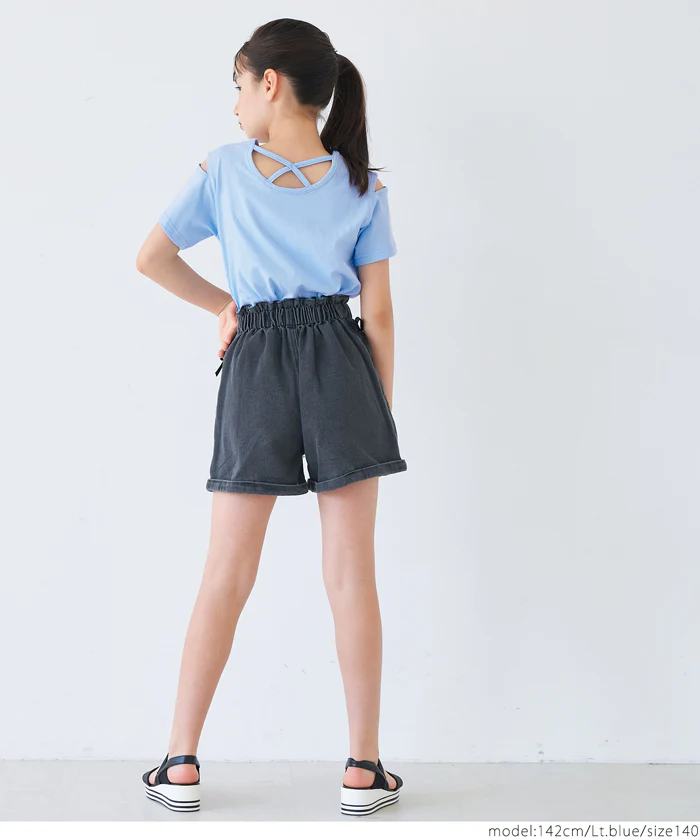 肩あきバッククロスTシャツ キッズ メール便可 - Image 10