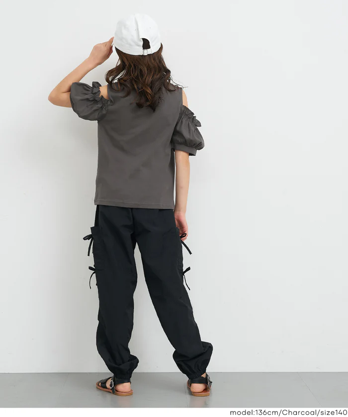 肩あきTシャツ キッズ メール便可 - Image 4