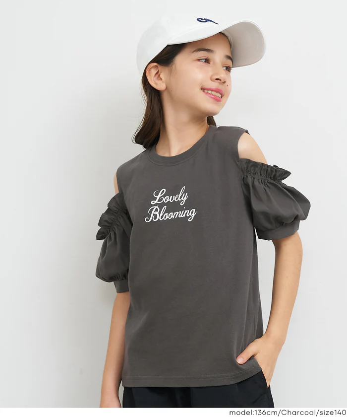 肩あきTシャツ キッズ メール便可 - Image 5