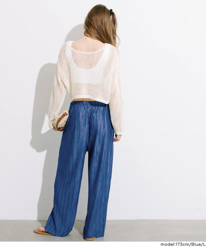 スリムウェーブパンツ レディース メール便不可 - Image 15